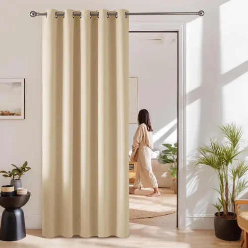 Vista 52 de RYB HOME Cortinas portátiles para puerta con privacidad, cortinas opacas y aislantes térmicas para dormitorio, armario, sala de estar, comedor
