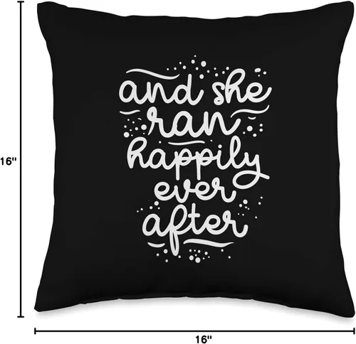 Vista 4 de Funny Running Marathon Runners - Almohada para mujer (16.0 x 16.0 in), multicolor