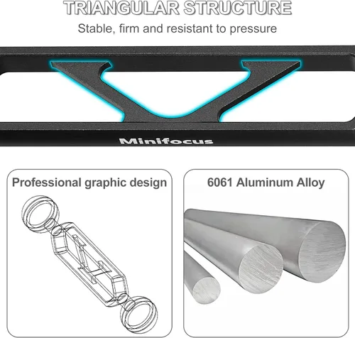 Vista 4 de MINIFOCUS Brazo de extensión de aluminio de doble bola de 4 pulgadas, conector de cabeza de bola de 1 pulgada, sistema de brazo CNC subacuático