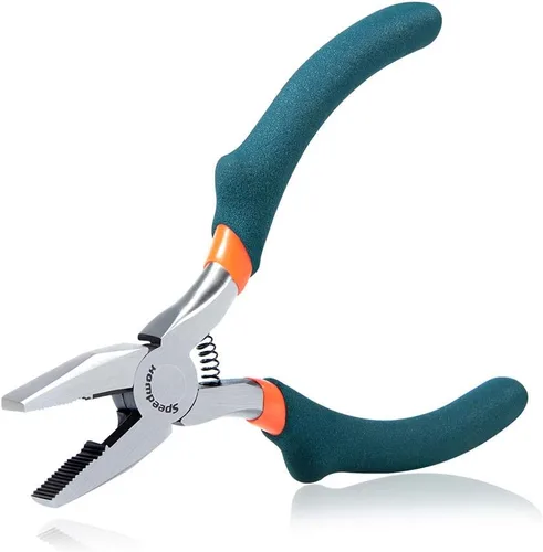 Vista 8 de SPEEDWOX Mini alicates de extremo de 4 pulgadas, alicates pequeños para hacer joyas, alicates convexos para cortar joyas, corte de alambre