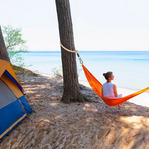 Vista 6 de BeneLabel 1 Pieza Cuerda para Columpio de Árbol, 19 pulgadas, Correa Colgante para Columpio de Hamaca de Árbol, Gancho Resistente, para Accesorios