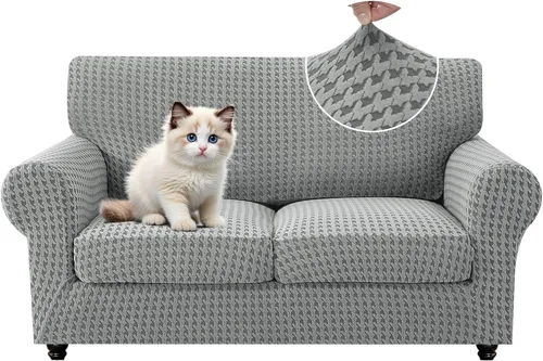 Vista 46 de MAXIJIN 2 fundas elásticas para sillón de sala de estar, fundas gruesas y suaves con brazos para perros, mascotas, protector de sofá individual