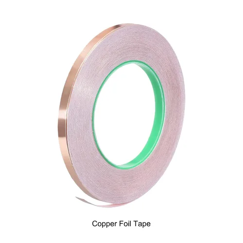 Vista 6 de Cinta adhesiva conductora de lámina de cobre de doble cara, [para blindaje EMI, vitrales, circuitos de papel, conexión a tierra] - 1/4 pulgadas/164