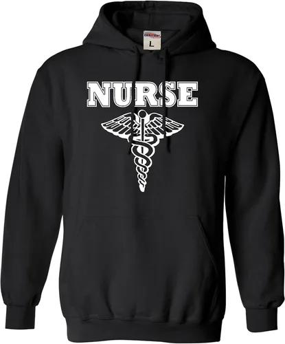 Vista 3 de Go All Out Sudadera con capucha con logotipo de enfermera para hombre y mujer