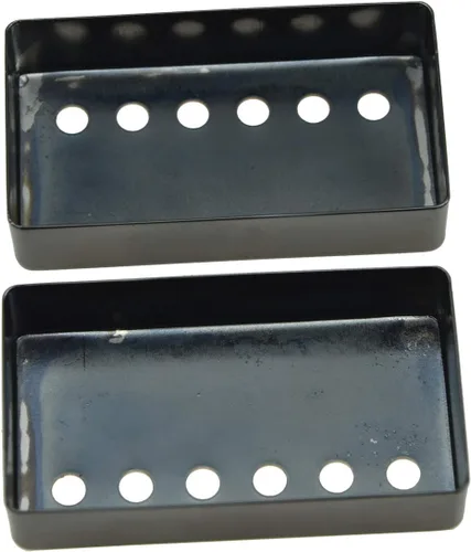 Vista 5 de KAISH Humbucker - Juego de 2 cubiertas de pastilla de guitarra Humbucker de latón 1.937 in/2.047 in con espacio entre postes cubierta de pastilla
