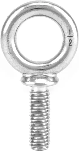 Vista 2 de QWORK Perno de Ojo de Maquinaria, Paquete de 10 de 1/2" -13 x 1-1/2" Grado Marino Acero Inoxidable 304, Anillo de Elevación Perno de Ojo Roscado