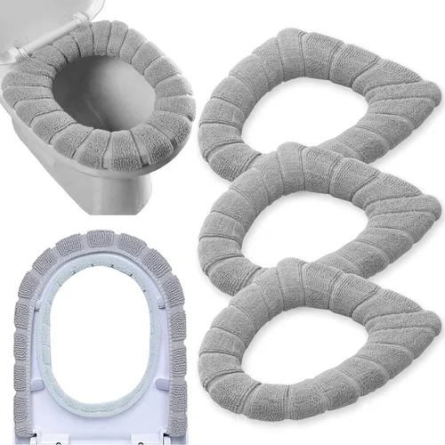 Vista 10 de Cuarto de baño suave más grueso calentador elástico lavable paño inodoro cubierta almohadillas ()