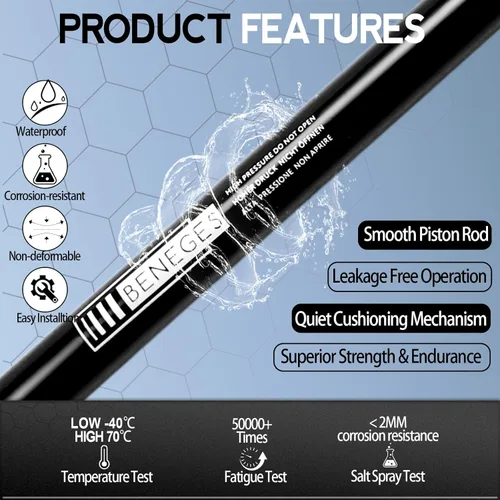 Vista 4 de 2 soportes de elevación de capó compatibles con 2005-2010 Magnum/Charger, 2008-2012 Challenger, 2005-2010 Chrysler 300 300C resortes de gas cargados