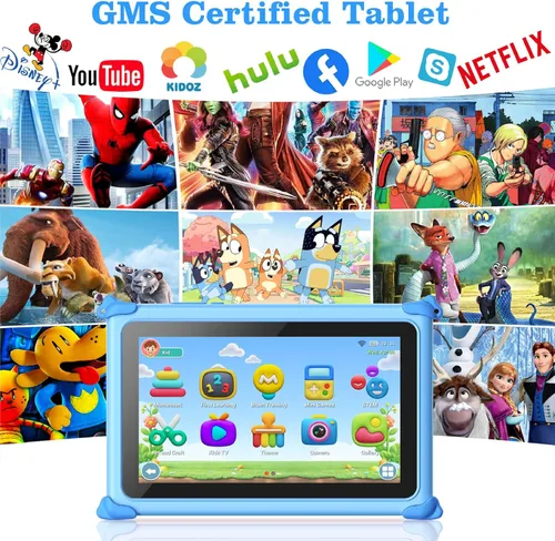 Vista 3 de Tableta para Niños, Tableta de 7 Pulgadas para Niños Pequeños con ROM de 32GB, Funda a Prueba de Golpes, Aplicaciones Educativas Preinstaladas