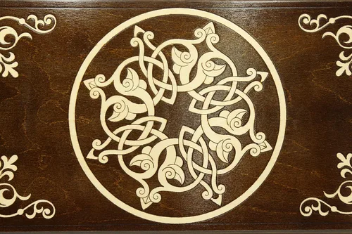 Vista 8 de WOODEN BACKGAMMON BOARD GAME Nardi Nardy checkers chess carving Engraving David Ornament hand made gift wood, plywood table game