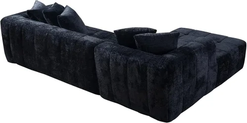 Vista 5 de WILLIAMSPACE Sofá modular Cloud de 107.9 pulgadas para sala de estar, moderno sofá tapizado de espuma de espuma para el suelo, sofá en forma de L
