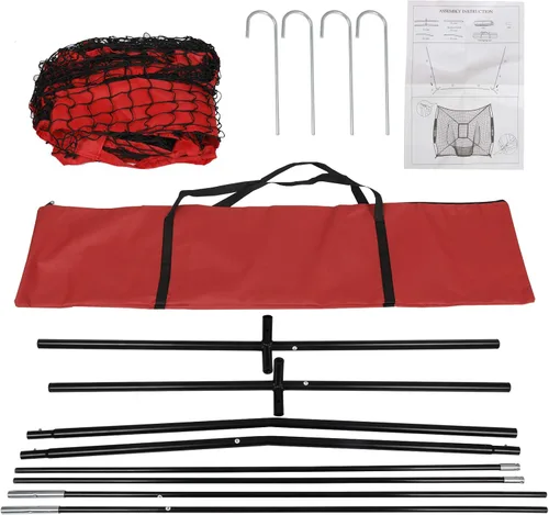 Vista 7 de F2C 7'x7' Baseball and Softball Practice Net Portable Hitting Pitching Net with Strike Zone Target, Carry Bag, for All Skill Levels