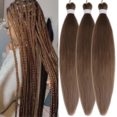 Vista 39 de Leticia - Cabello estirado para trenzar, color negro, 16 pulgadas, paquetes de 6