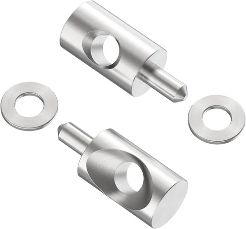 Vista 11 de Piezas de pasador de pivote para puerta de ducha con tuerca hexagonal y arandela, reemplazo de pivote de acero inoxidable para puertas de ducha