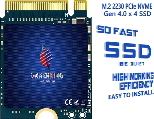 Vista 2 de GAMERKING Unidad interna de estado sólido SSD NVMe PCIe Gen 4.0X4 M.2 2230 de 512 GB, compatible con PS5, Steam Deck, Microsoft Surface, Ultrabook