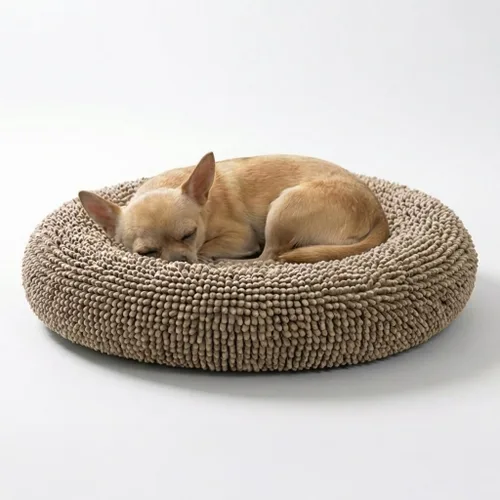 Vista 14 de Muddy Mat® Cloud K-9 cama para perros y gatos, cama suave y relajante en forma de dona, material de chenille, funda extraíble, lavable y apta