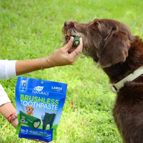 Vista 6 de Arca Naturals productos para mascotas 326070, 12-onzas pasta de dientes sin cepillo masticable sin aliento, pequeña/mediana.