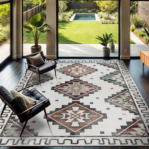 Vista 79 de CAMILSON Alfombras modernas de lujo con diamantes abstractos de 5 x 7 pies, suave, resistente a las manchas, fácil limpieza, no desprende pelo