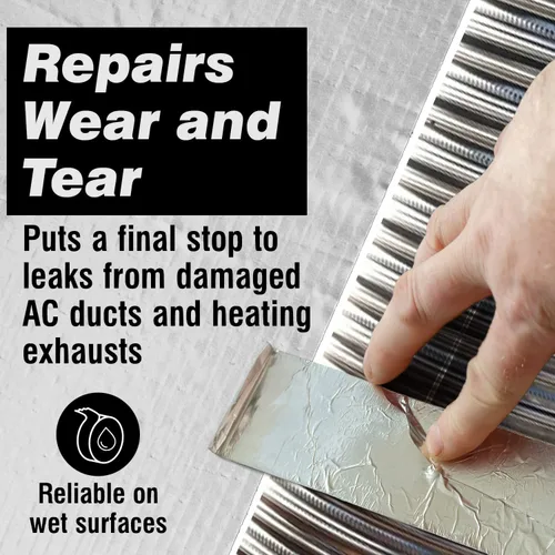 Vista 6 de Impresa Cinta de papel de aluminio de alta temperatura, 30 pies x 1.5 pulgadas, 0.006 in de grosor, plateada, sellado resistente al calor y cinta