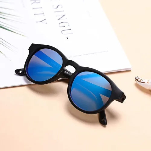 Vista 4 de COASION Los primeros lentes de sol para bebés con correa, redondos, flexibles, 400 UV, polarizados, para niños de 0 a 2 años