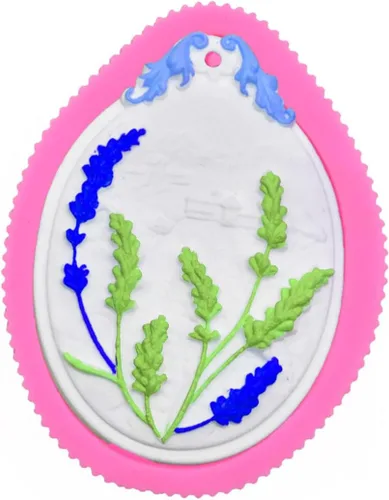 Vista 8 de Luxshiny Molde de silicona para hornear con flores de lavanda, color rosa, antiadherente, para pastel y fondant