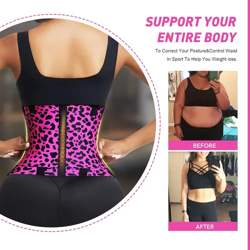 Vista 4 de Cinturón de entrenamiento de cintura, reductor de cintura, cinturón de velcro para abdominales, moldeador de cuerpo con triple envoltura
