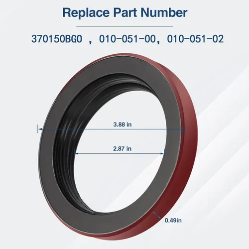 Vista 4 de 2 sellos de aceite unificados para rueda de buje de remolque compatibles con ejes Dexter 9K-10K GD (ID 2.875 pulgadas x OD 3.880 pulgadas)