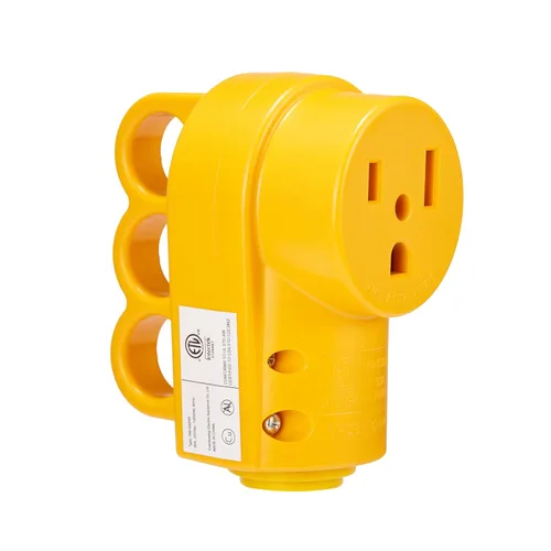 Vista 9 de Receptáculo NEMA 6-50R, 50 Amp 3 clavijas 250 voltios soldador de repuesto enchufe hembra resistente, negro, certificación ETL