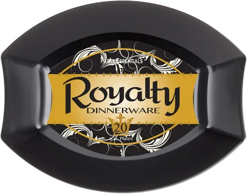 Vista 4 de Party Essentials Party Supplies - Vajilla de plástico elegante para bodas, cumpleaños, todas las ocasiones, 6 x 5 pulgadas, platos