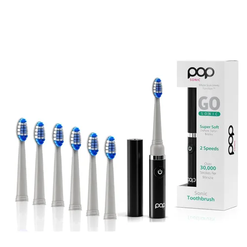 Vista 95 de Cepillo de dientes eléctrico Pop Sonic (puntos rojos) – Cepillos de dientes de viaje con batería AAA Cepillos de dientes eléctricos para niños