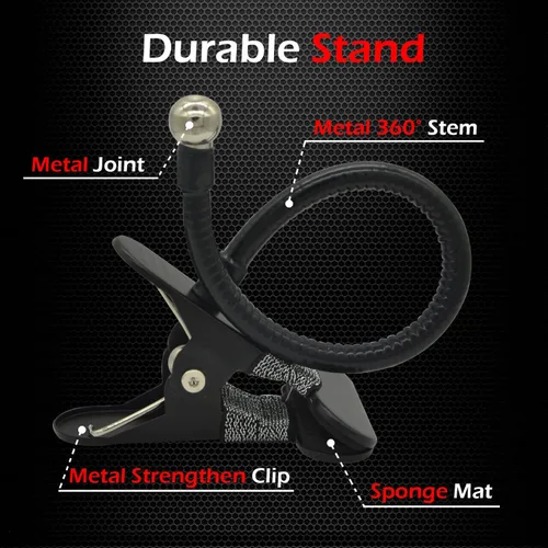 Vista 5 de Espejo de visión trasera de cubículo con clip acrílico Ampper, espejo convexo de seguridad flexible para monitores de visión trasera de escritorio