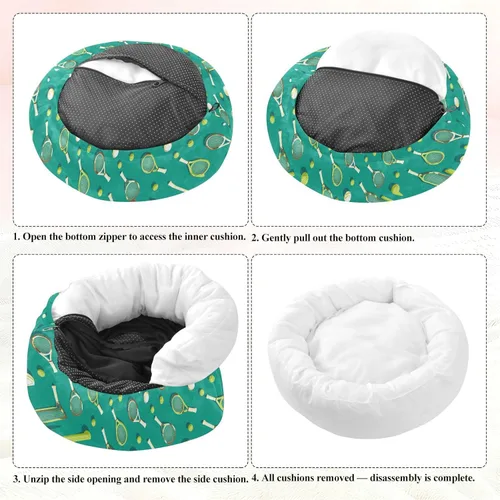 Vista 7 de Pet Dog Beds Warm & Cozy Fluffy Dog Cave Bed for Extra Small Size Pets Supplies XS Tennie