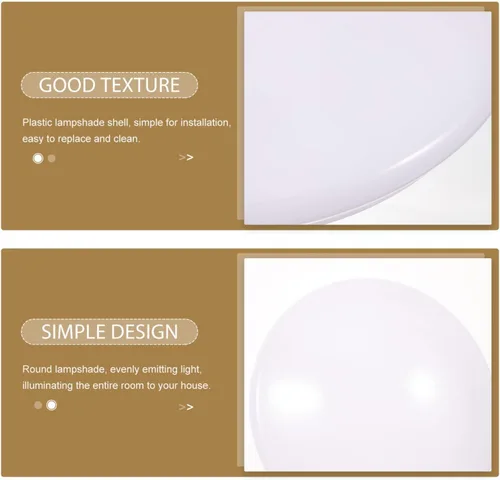 Vista 7 de Luxshiny Cubierta de luz de techo de montaje empotrado, 8.9 in de plástico, pantalla de luz redonda de hongo, de repuesto, cubiertas para polvo