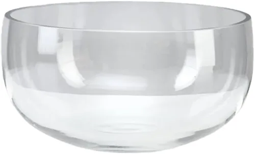 Serene Spaces Living Paquete de 12 cuencos redondos de vidrio transparente, jarrón decorativo de vidrio bajo para el hogar, boda, flor, vela