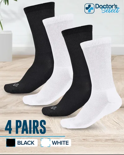 Vista 4 de Doctor's Select Diabetic Socks for Men and Women - Non-Binding Neuropathy Socks for Diabetics Men Non Grip & Grip Socks