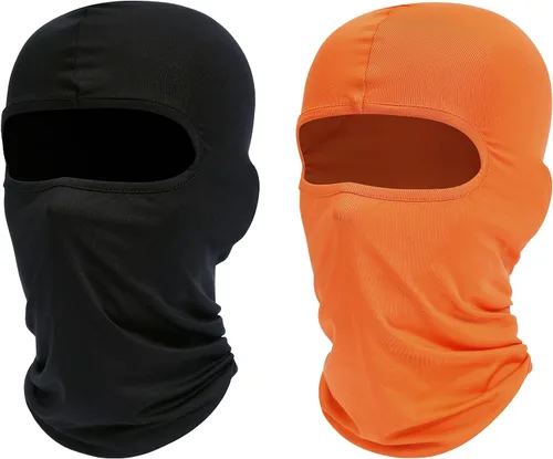 Vista 11 de ROXUN Pasamontañas de esquí, paquete de 2 unidades para motocicleta de Negro+calavera