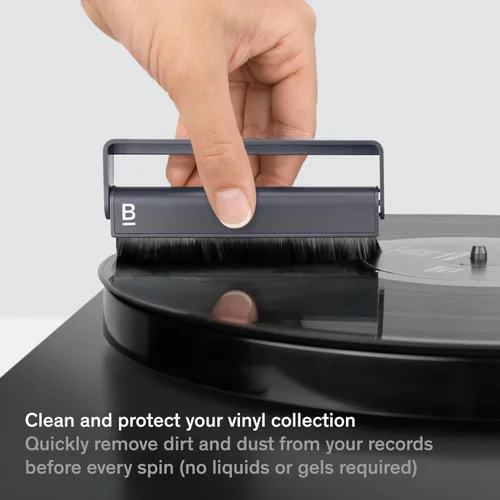 Vista 2 de Boundless Audio - Cepillo limpiador de discos - Cepillo antiestático de fibra de carbono para vinilo - Accesorios para tocadiscos para limpieza