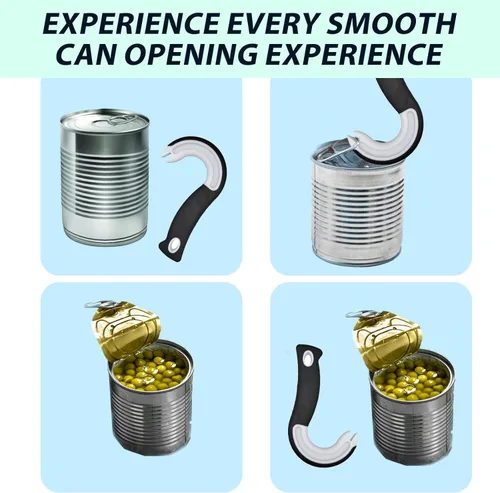 Vista 5 de Abrelatas de anillo fácil de abrir, extractor de pestañas superiores, herramienta simple para pestañas de soda, levantador de tapa, lata, ideal