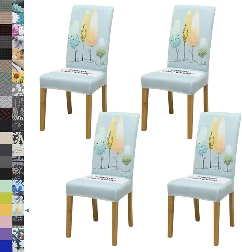 Vista 79 de BIETYONE - Fundas para sillas de comedor, juego de 2 fundas para sillas de comedor o cocina, lavables, protectoras, para sillas Parsons