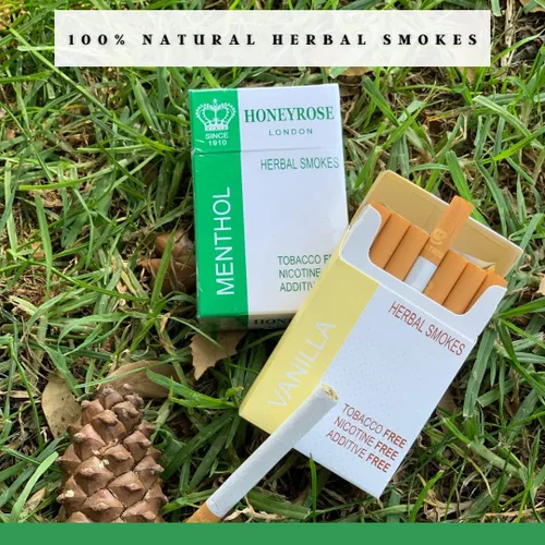 Vista 4 de Honeyrose, Mentol - Cigarros de hiervas libres de tabaco y nicotina, 100% natural, fabricado en Inglaterra