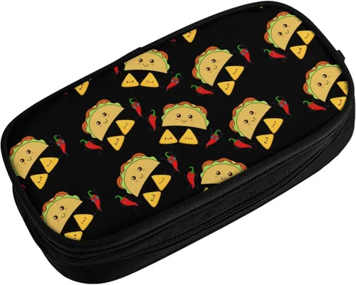 Vista 8 de YETTA YANG Estuche retro patriótico con bandera estadounidense de ciervos para portalápices suministros de oficina de gran capacidad grande