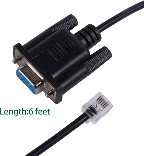 Vista 4 de DB9 Serial RS232 a RJ12 6P6C Cable adaptador para APC PDU 940-0144A