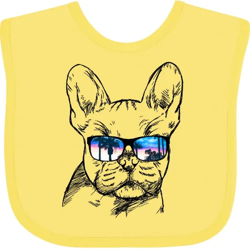 Vista 21 de inktastic Retrato de Bulldog Francés con Gafas de Sol Babero