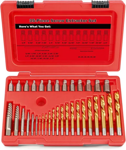 Vista 9 de Kit de extractor de pernos profundos de 16 piezas, con adaptador de 3/8", juego de dados extractores de tuercas rotas Ez Out, herramienta