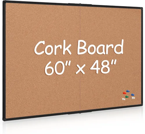 Vista 19 de Board2by Tablero de anuncios de corcho de 20 x 30, tablero de corcho con marco de aluminio negro, tablero de oficina para corcho de pared, tablero
