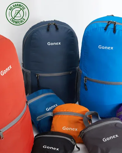 Vista 6 de Gonex Mochila Ultraligera Plegable de 20L, Práctica, Plegable para Camping, Viajes al Aire Libre, Ciclismo, Mochila Escolar
