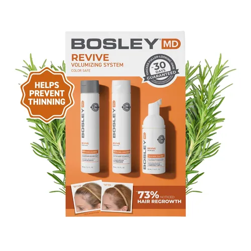 Vista 2 de Bosley paquete rejuvenecedor para adelgazamiento visible capilar y para pelo teñido de 3