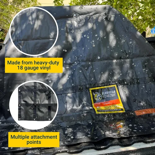 Vista 2 de Red de carga impermeable de gladiador – Lona resistente para camioneta, cubierta impermeable, accesorios para barco, perfecta para pesca