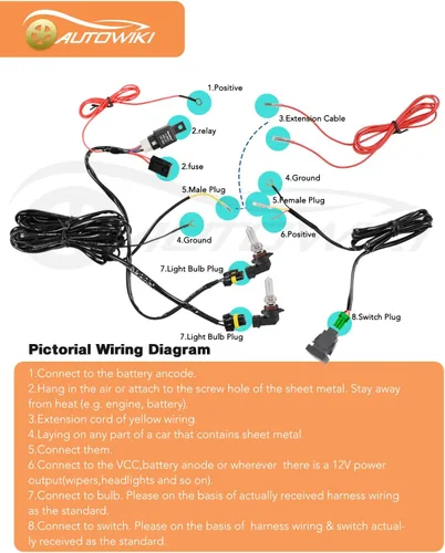 Vista 7 de AUTOWIKI Luces antiniebla para Subaru Impreza 2015-2016, 2 piezas de repuesto OEM faros antiniebla (interruptor y kit de cableado incluido)