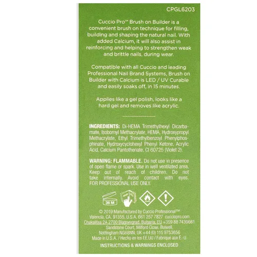 Vista 7 de Cuccio Gel Constructor Profesional de Aplicación con Pincel con Calcio - Fórmula Ligera Autonivelante LED y UV - Producto de Gel Removible